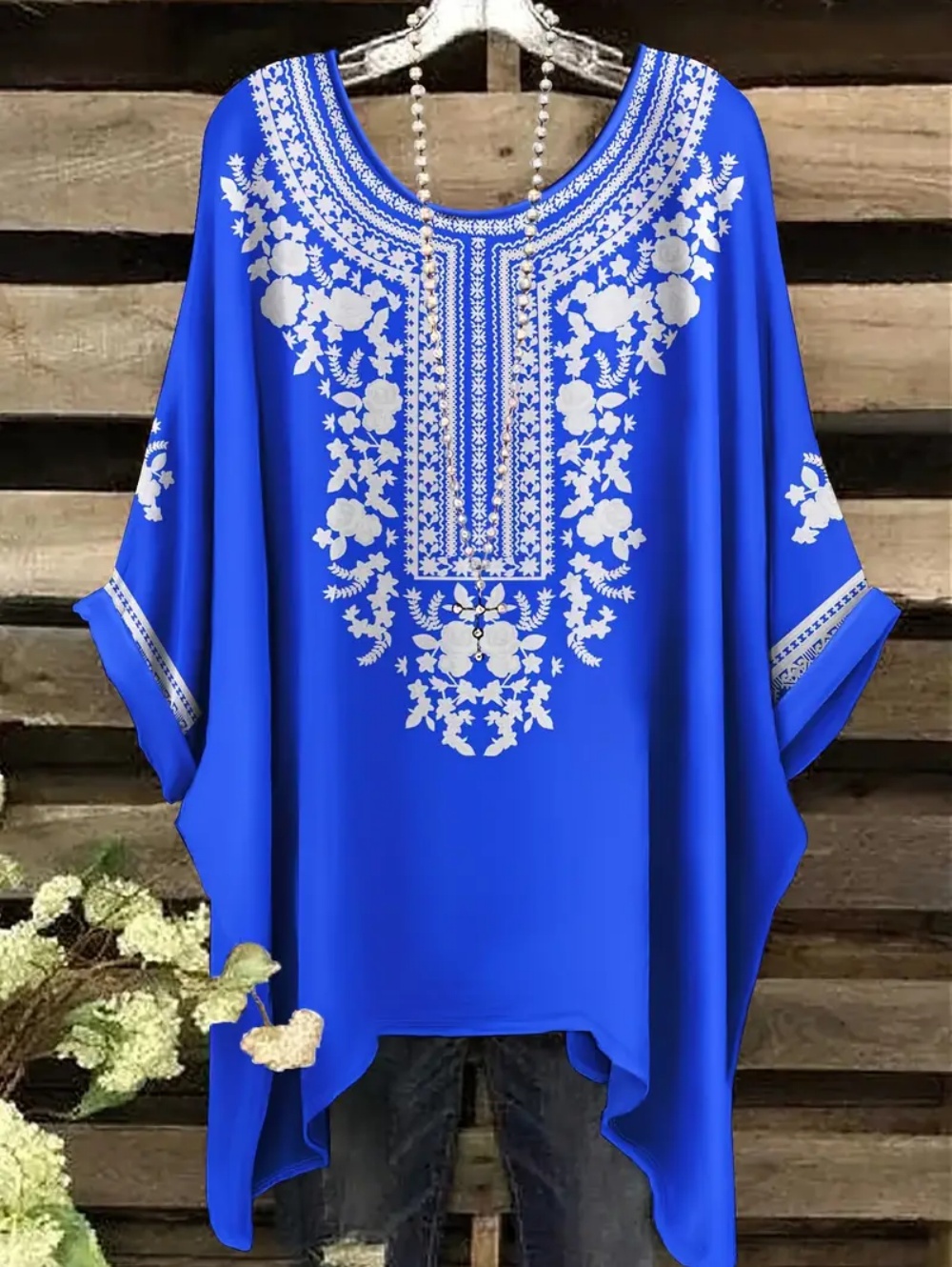 Ethnic Chic Fashion - Bohemian Chic Oversized T-Shirts Simple Vintage