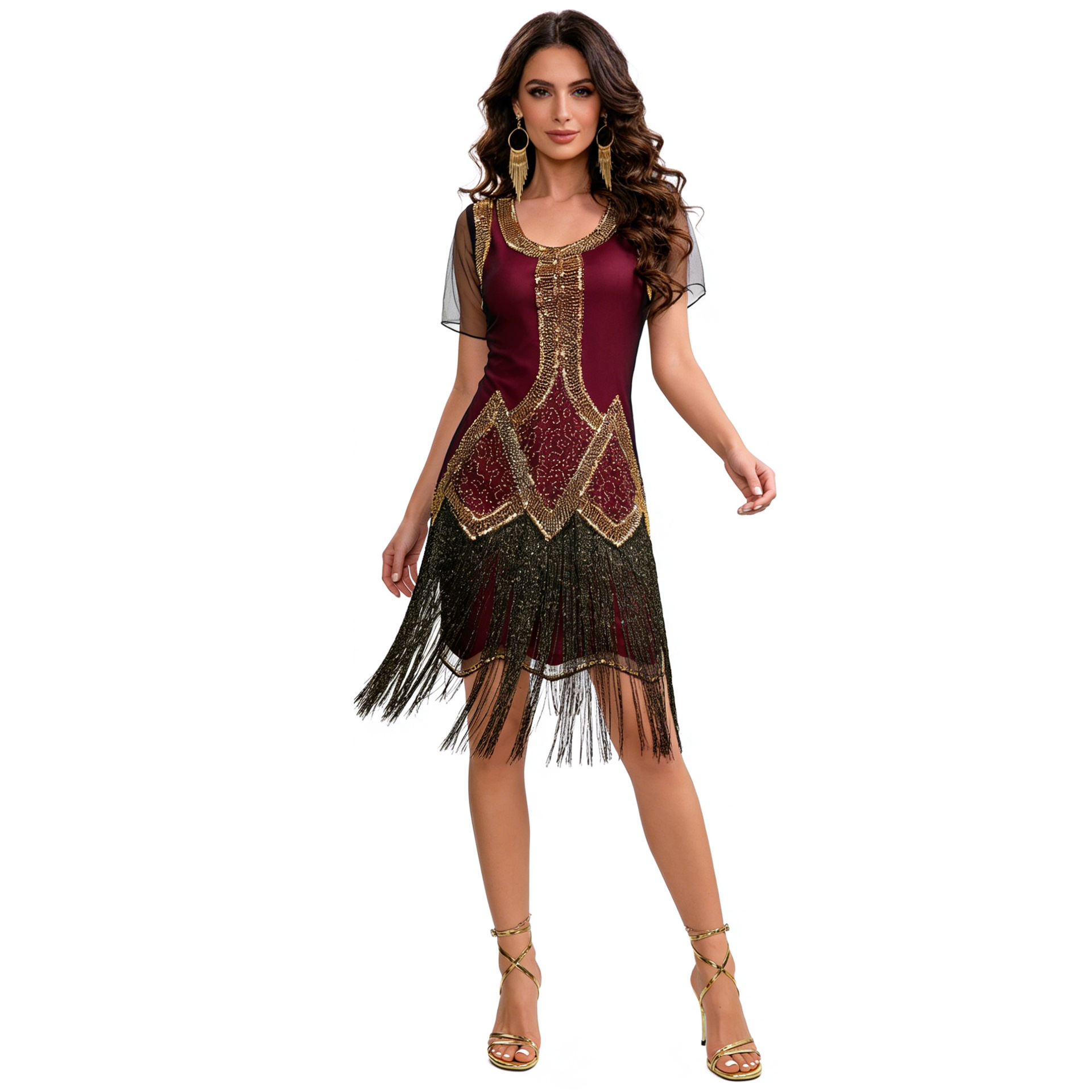Retro 1920s Sequin Dress Cockt - огляд і ціна Ethnic Fashion Dress