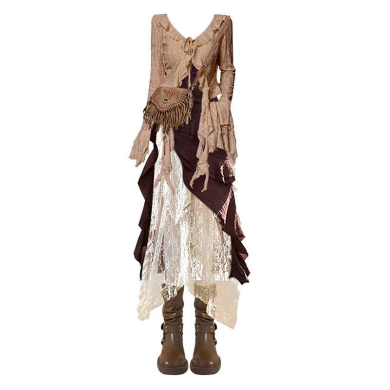 Autumn New Irregular Slim Fit  - огляд і ціна Ethnic Fashion Dress