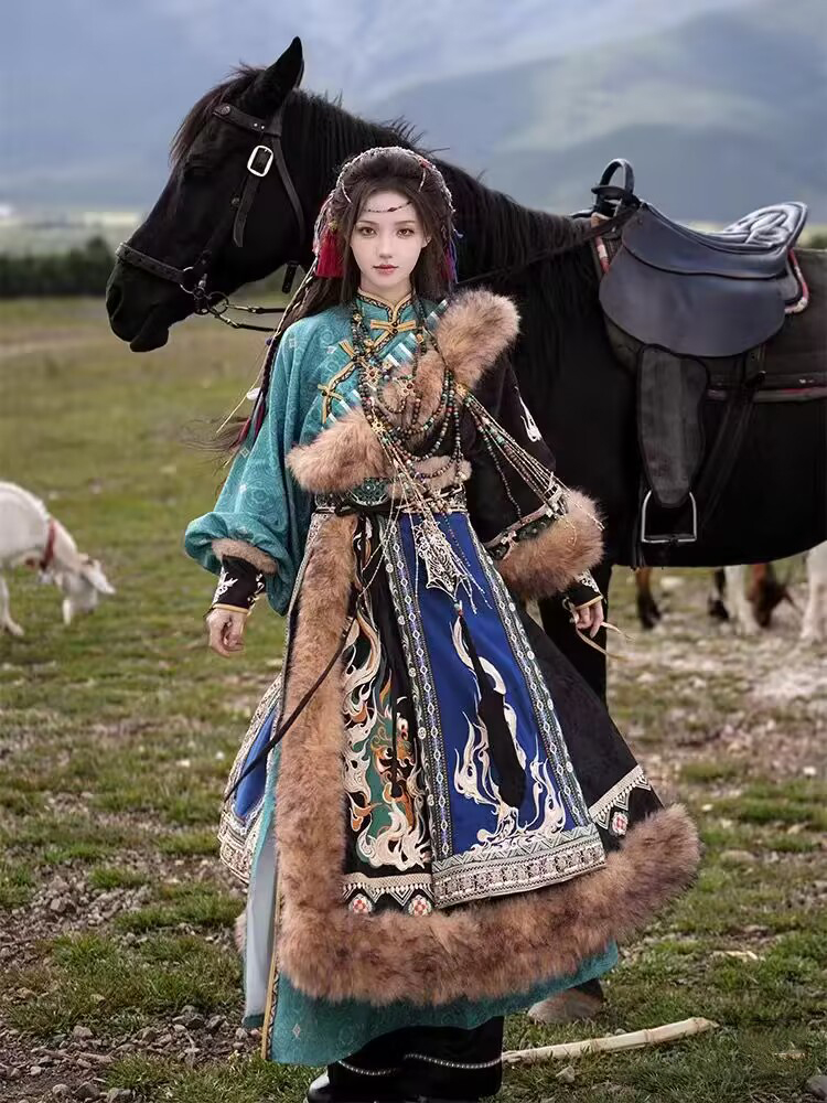 Tibetan Costume Women's New St - огляд і ціна Ethnic Fashion Dress