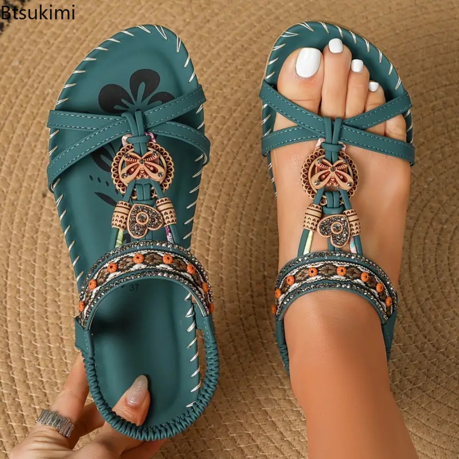 Women Bohemian Sandals Outdoor - огляд і ціна Ethnic Fashion Dress