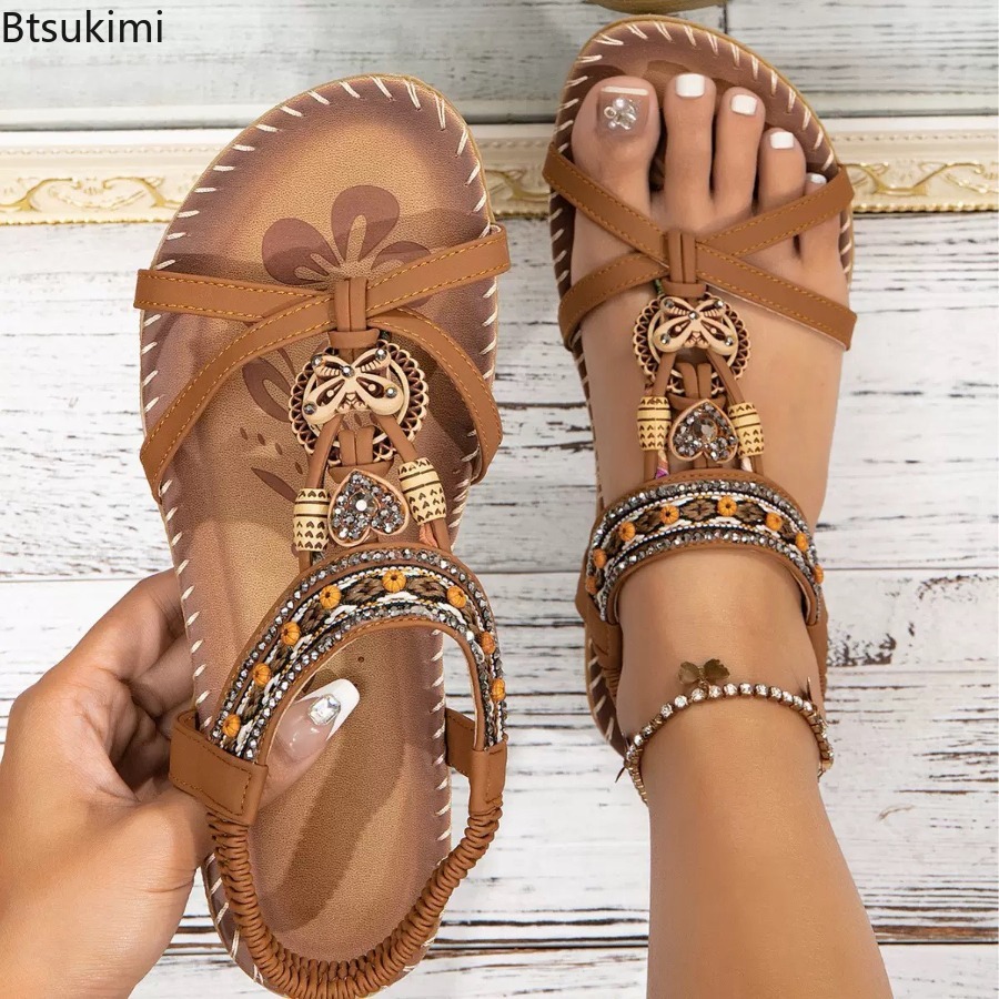 Women Bohemian Sandals Outdoor - огляд і ціна Ethnic Fashion Dress