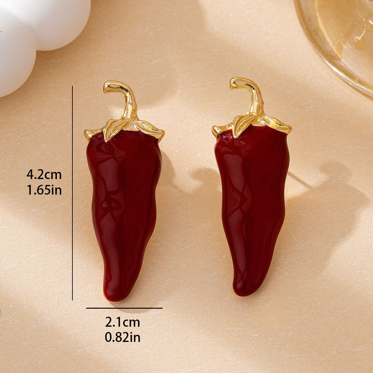 Quirky Chili Stud Earrings Wom - огляд і ціна Ethnic Chic Fashion